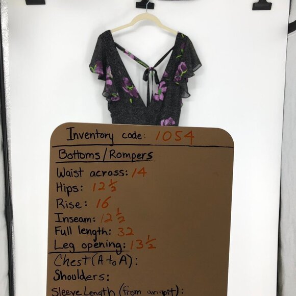 Urban Outfitters Gratilda Ruffle Black Purple Floral  Print backless Jumpsuit 2 - Picture 15 of 16